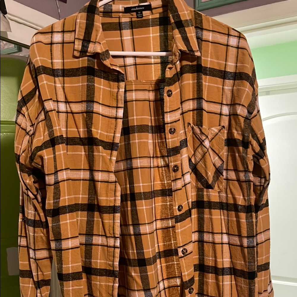 Ambiance Mustard Plaid Shirt